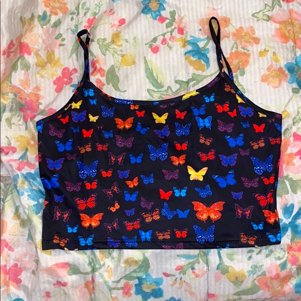 Butterfly cami crop top